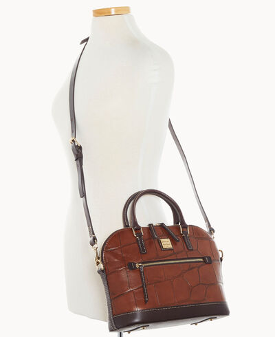 Denison Domed Zip Satchel