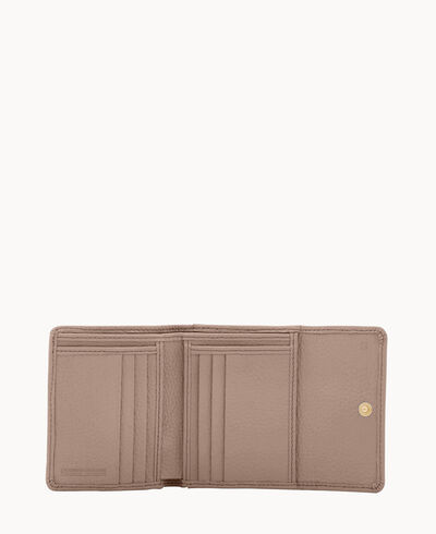 Pebble Grain Small Flap Credit Card Wallet