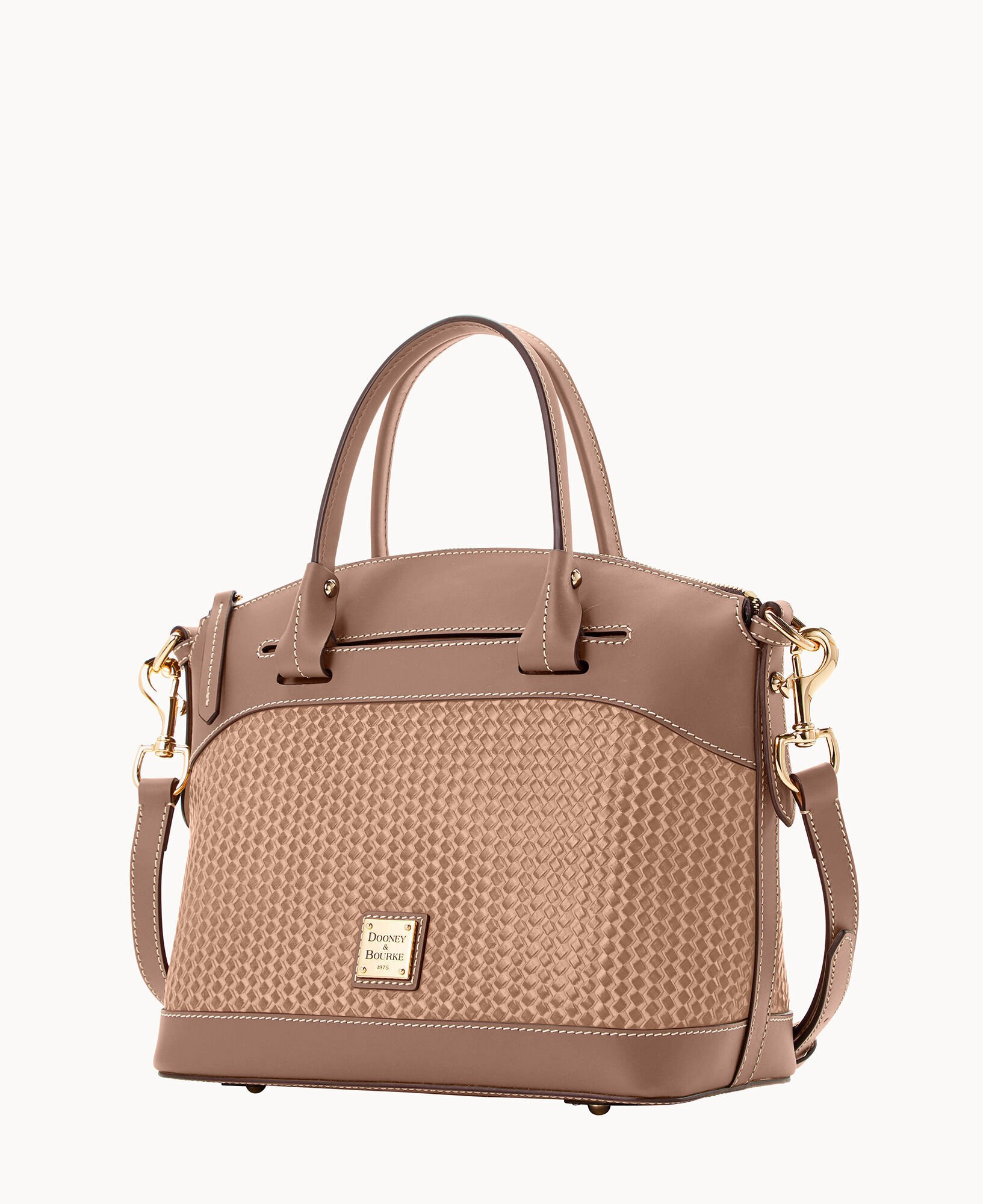 Dooney bourke hotsell beacon woven domed satchel