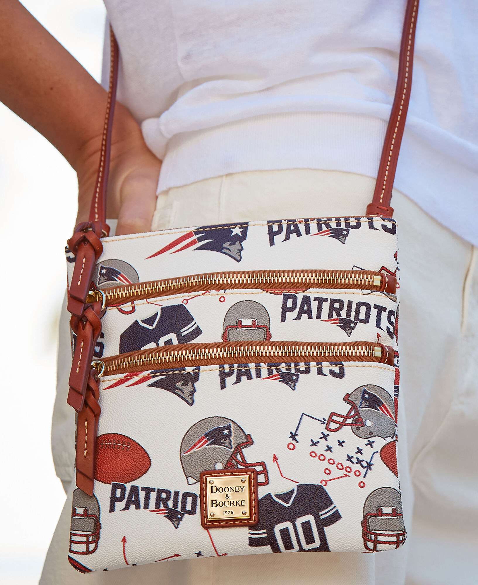 NFL Patriots North South Triple Zip Crossbody