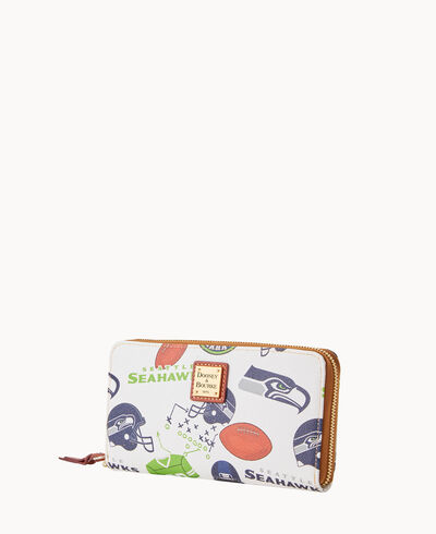 NFL Seahawks Large Zip Around Wristlet