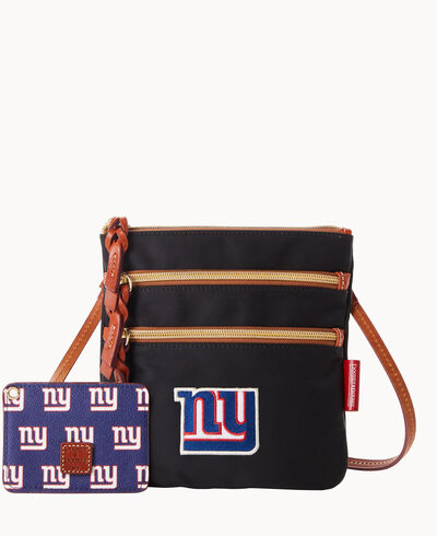 NFL NY Giants North South Triple Zip w ID holder