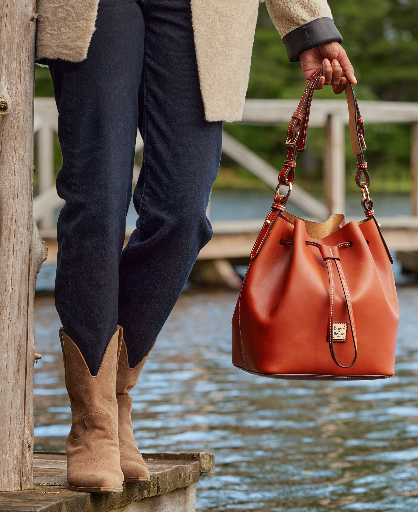 Dooney & Bourke All Weather Leather 3.0 Drawstring 25 Shoulder Bag