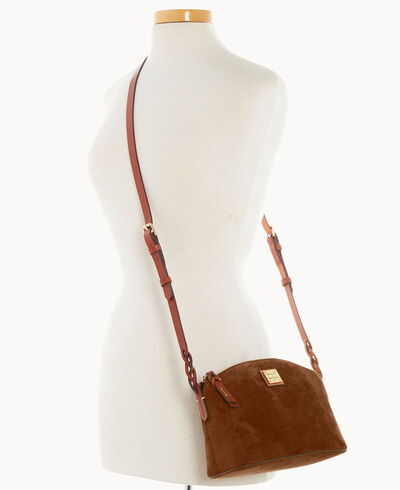 Suede Penny Crossbody