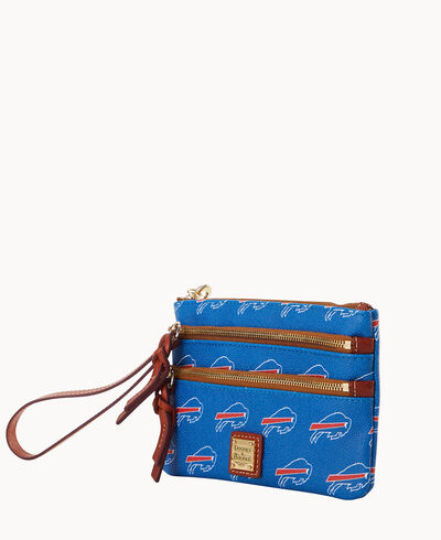 NFL Bills Triple Zip Wristlet
