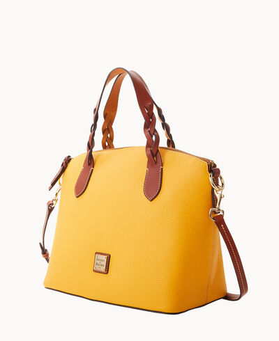 Pebble Grain Celeste Satchel