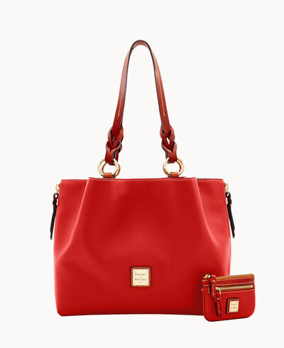 Pebble Grain Large Zip Barlow Small Coin Case