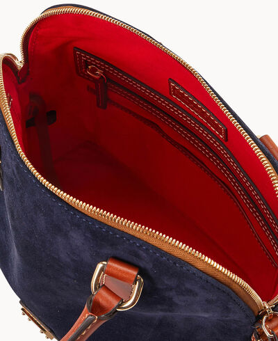 Suede Domed Satchel