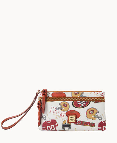 NFL 49ERS Double Zip Wristlet