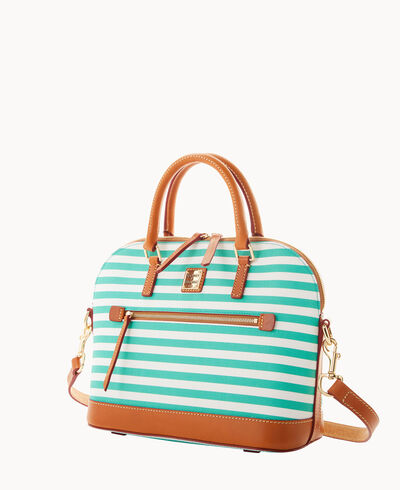 Sullivan Coated Cotton Domed Zip Satchel