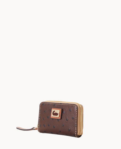 Ostrich Zip Around Credit Card Case