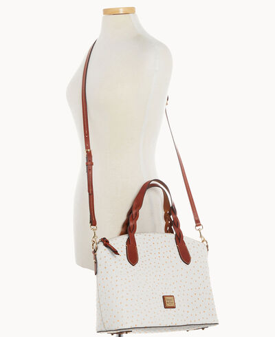 Ostrich Celeste Satchel