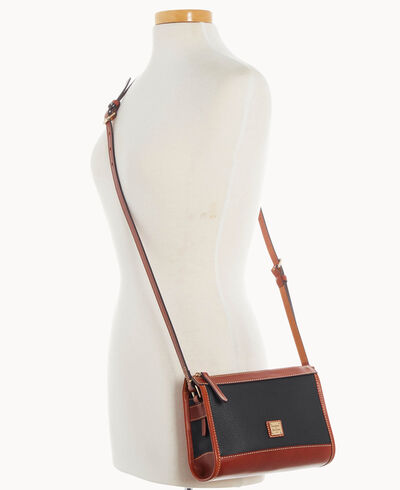 Pebble Grain Zip Crossbody With Small Coin Case