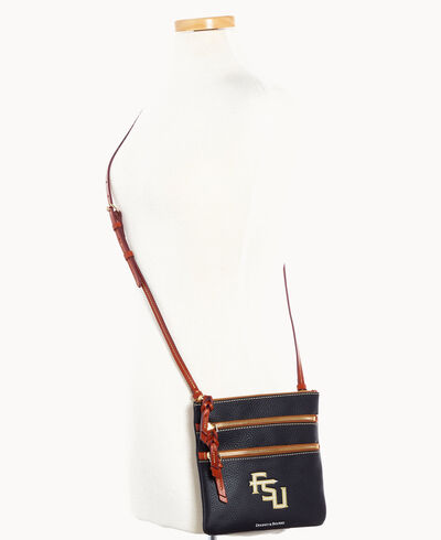 NCAA Fla State Triple Zip Crossbody