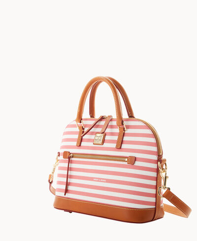 Sullivan Coated Cotton Domed Zip Satchel