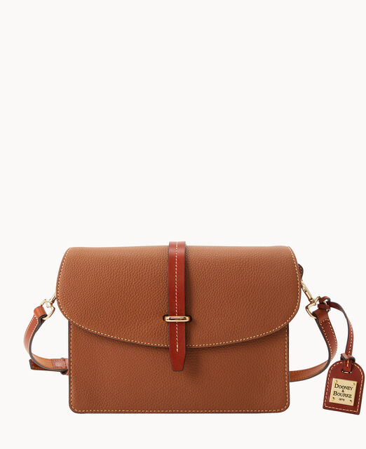 Pebble Grain Flap Crossbody
