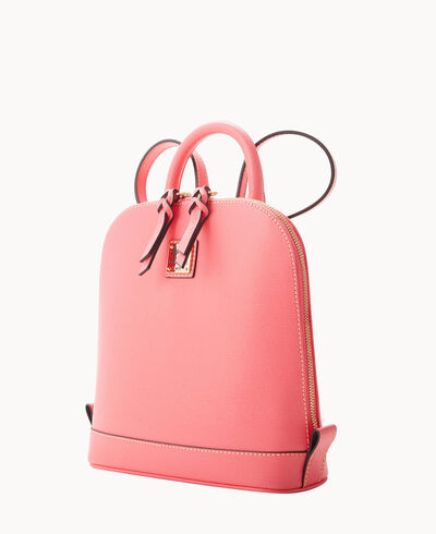 Saffiano Small Zip Pod Backpack