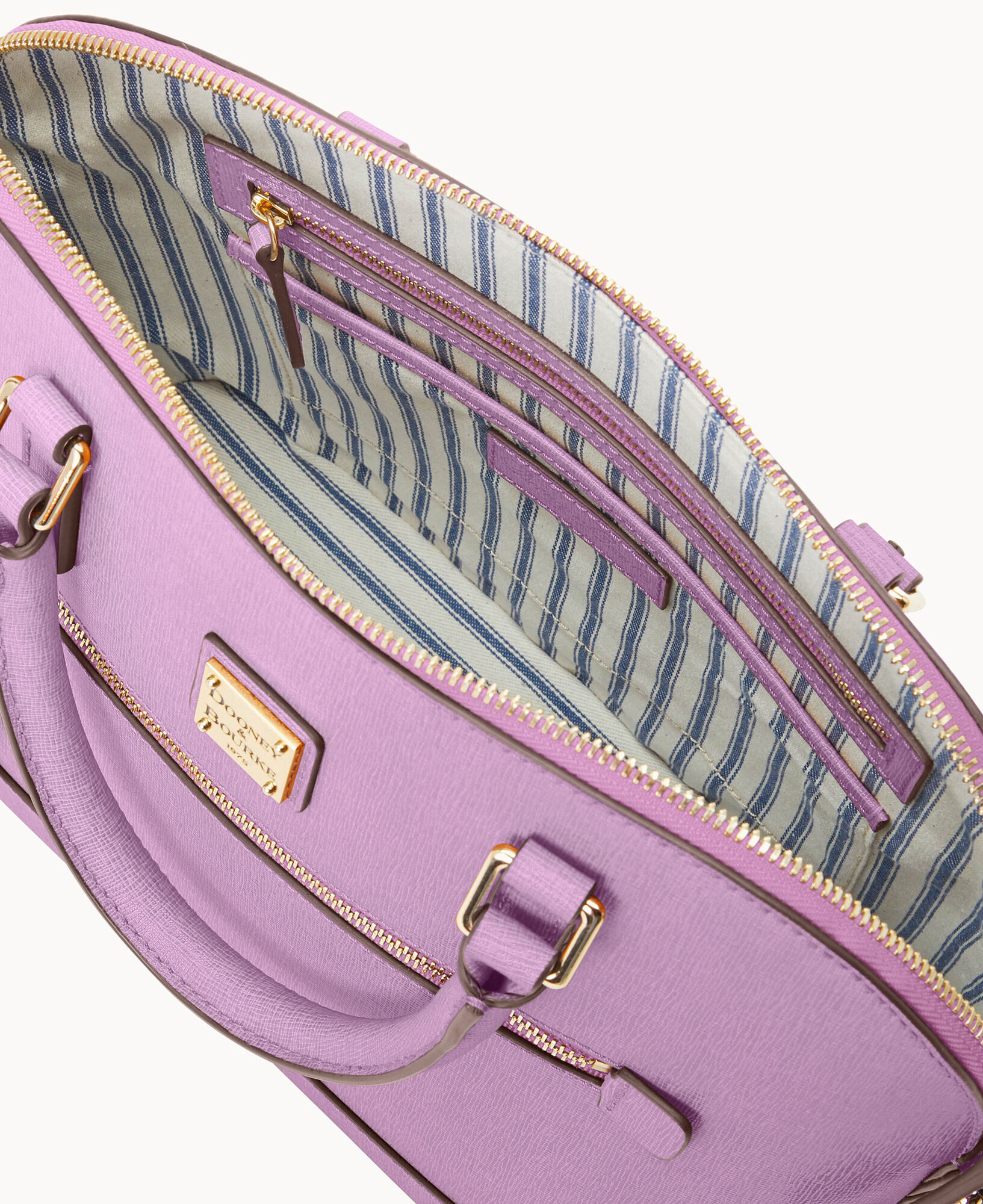 Dooney Bourke Saffiano Domed Zip Satchel