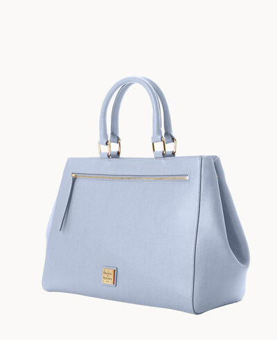 Saffiano Zip Satchel