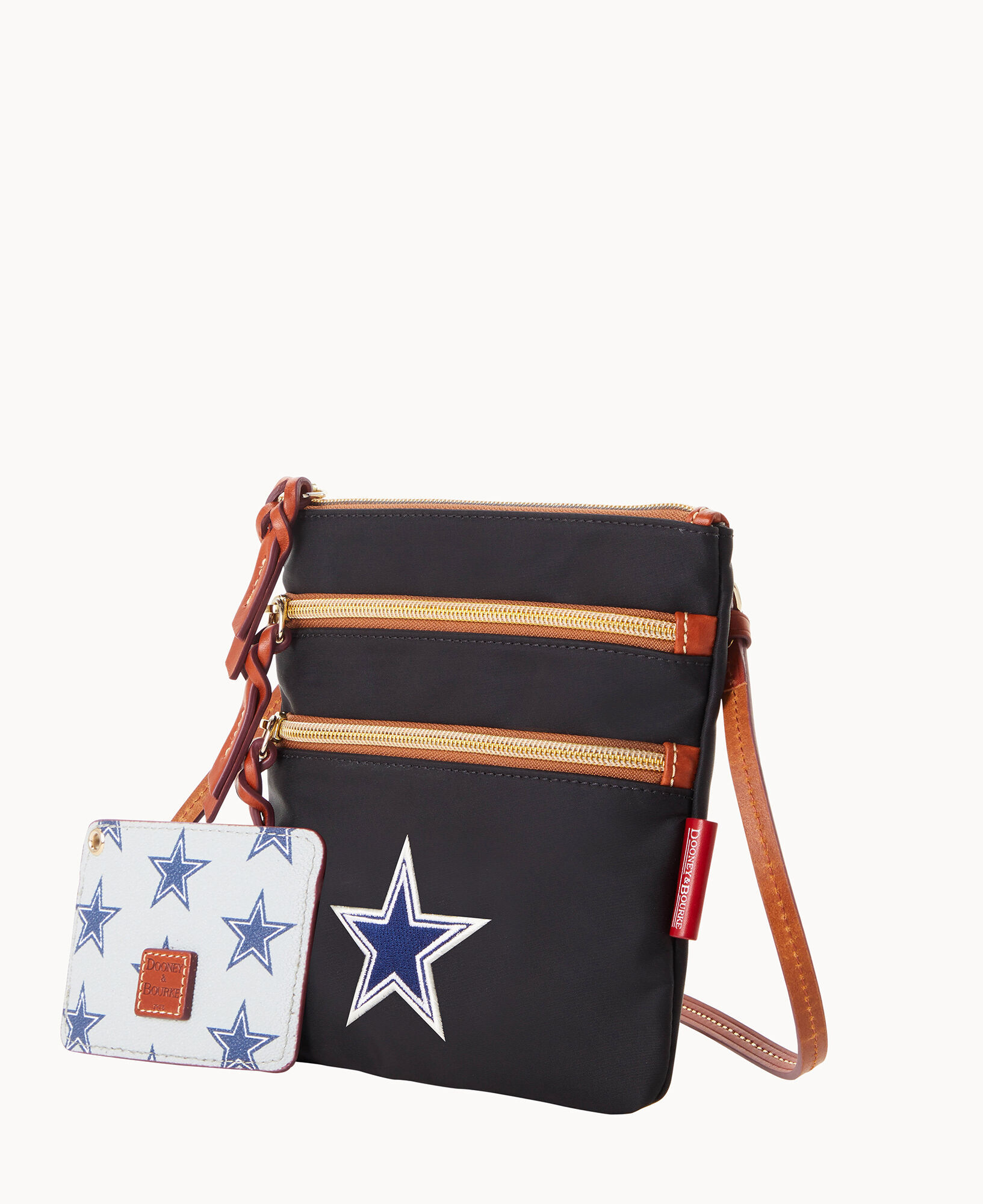 Dooney Bourke NFL Cowboys North South Triple Zip w ID holder