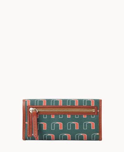 Collegiate University of Miami Continental Clutch