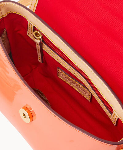 Patent Crossbody Saddle Bag