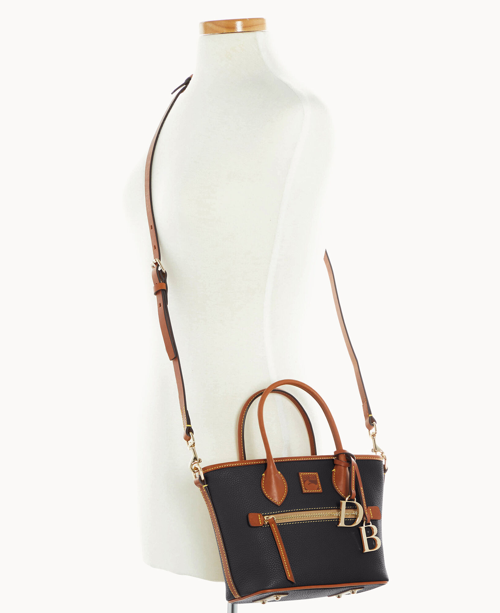 Dooney Bourke Women s Pebble Grain Small Handle Tote Shopping Bag in Midnight Blue