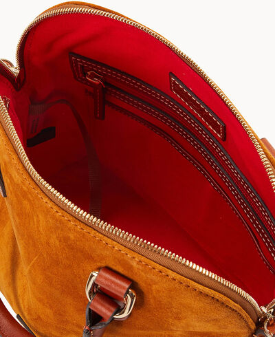 Suede Domed Satchel