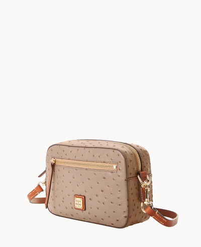 Ostrich Camera Zip Crossbody