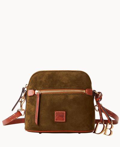 Suede Domed Crossbody