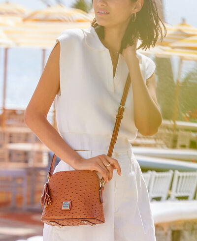 Ostrich Domed Crossbody