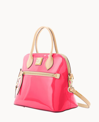 Patent Domed Satchel