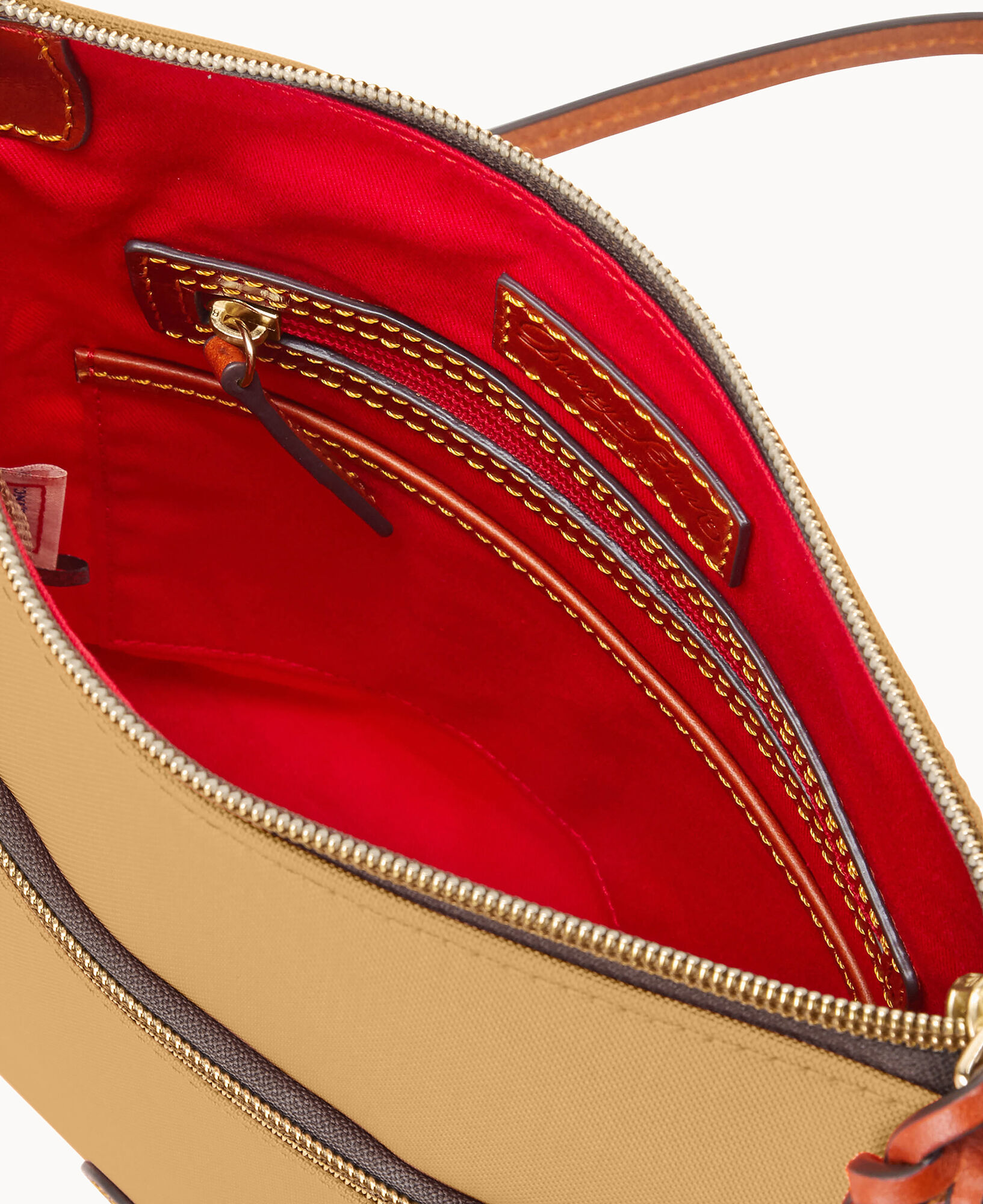 Dooney & Bourke Red Nylon Leather Trim Tote - Women's handbags