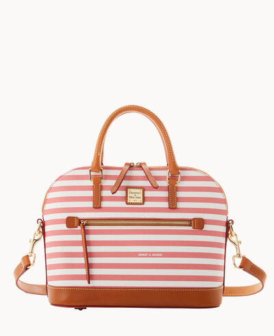 Sullivan Coated Cotton Domed Zip Satchel