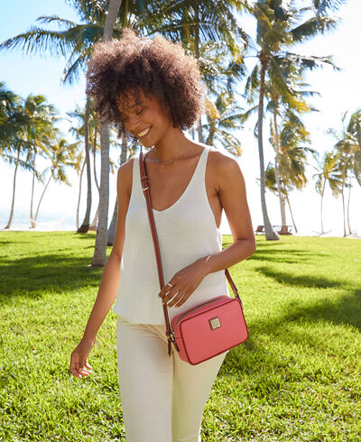 Pebble Grain Camera Crossbody