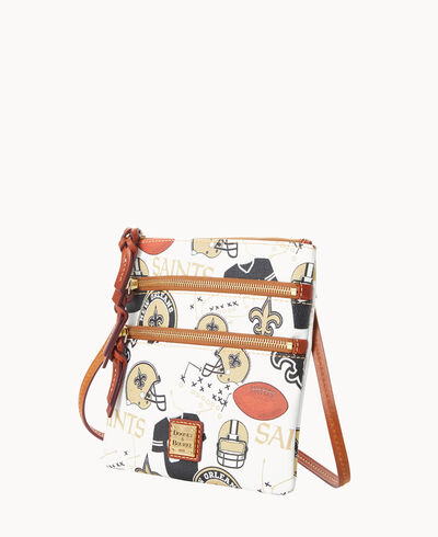 NFL Saints N S Triple Zip Crossbody