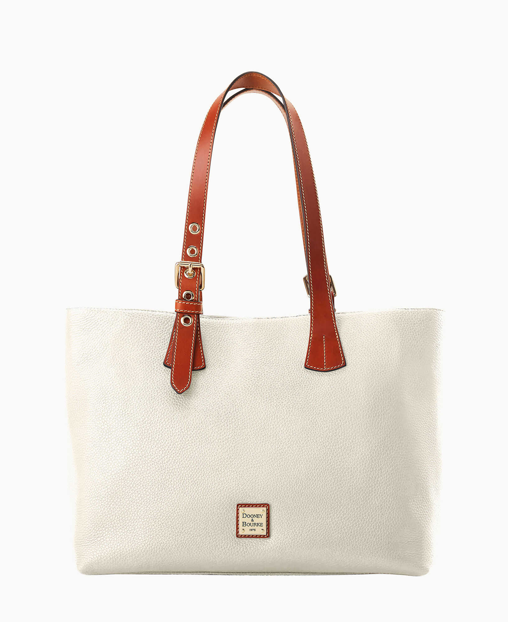 Dooney Bourke Women s Pebble Grain Hanna Leather Tote Bag in White