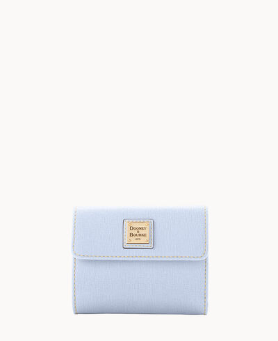 Saffiano Small Flap Credit Card Wallet
