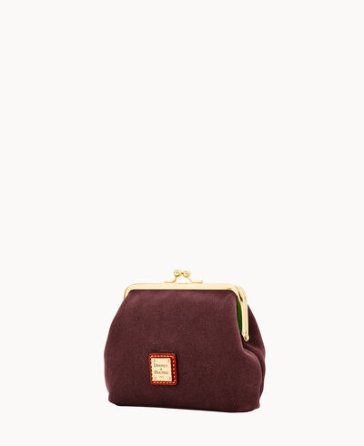 Suede Large Framed Purse