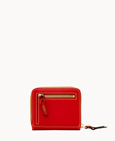 Pebble Grain Small Zip Around Wallet