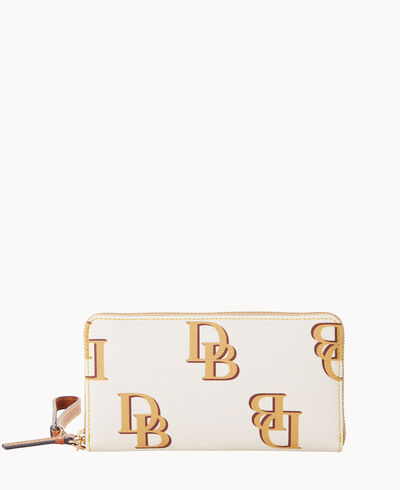 Monogram Large Zip Around Wristlet
