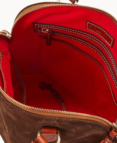 Suede Domed Satchel