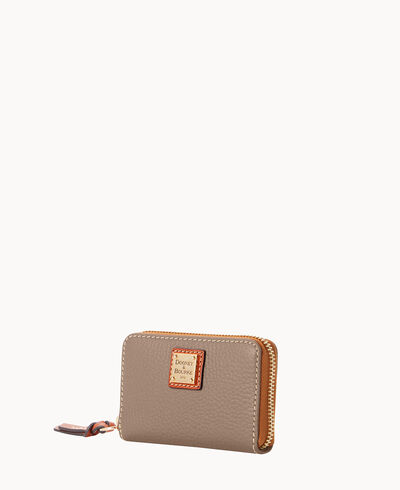 Pebble Grain Large Zip Around Credit Card Case
