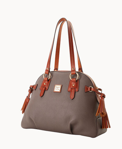 Pebble Grain Domed Satchel
