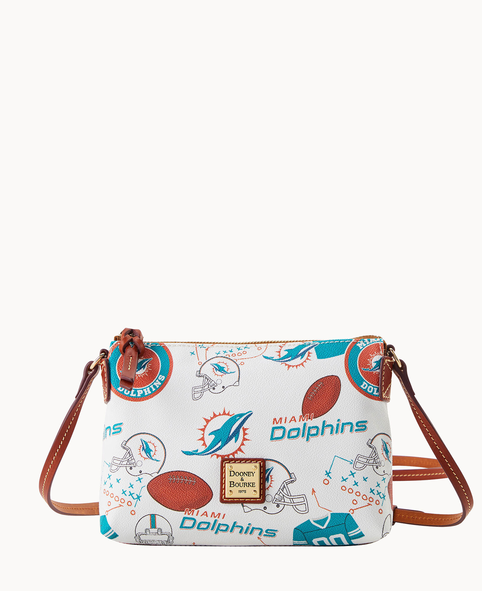 Dooney & Bourke Miami Dolphins Small Zip Crossbody Bag
