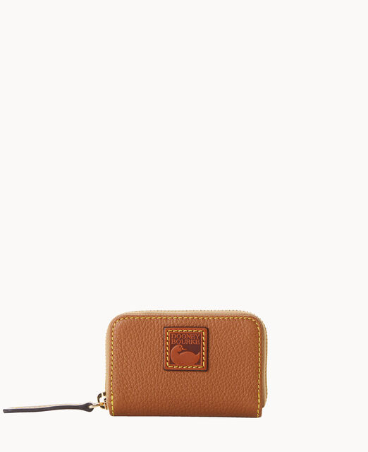 Pebble Grain Zip Around Credit Card Case
