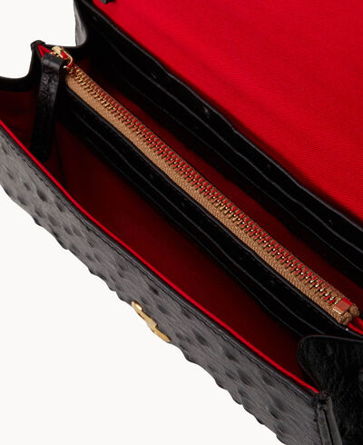 Ostrich Daphne Crossbody Wallet