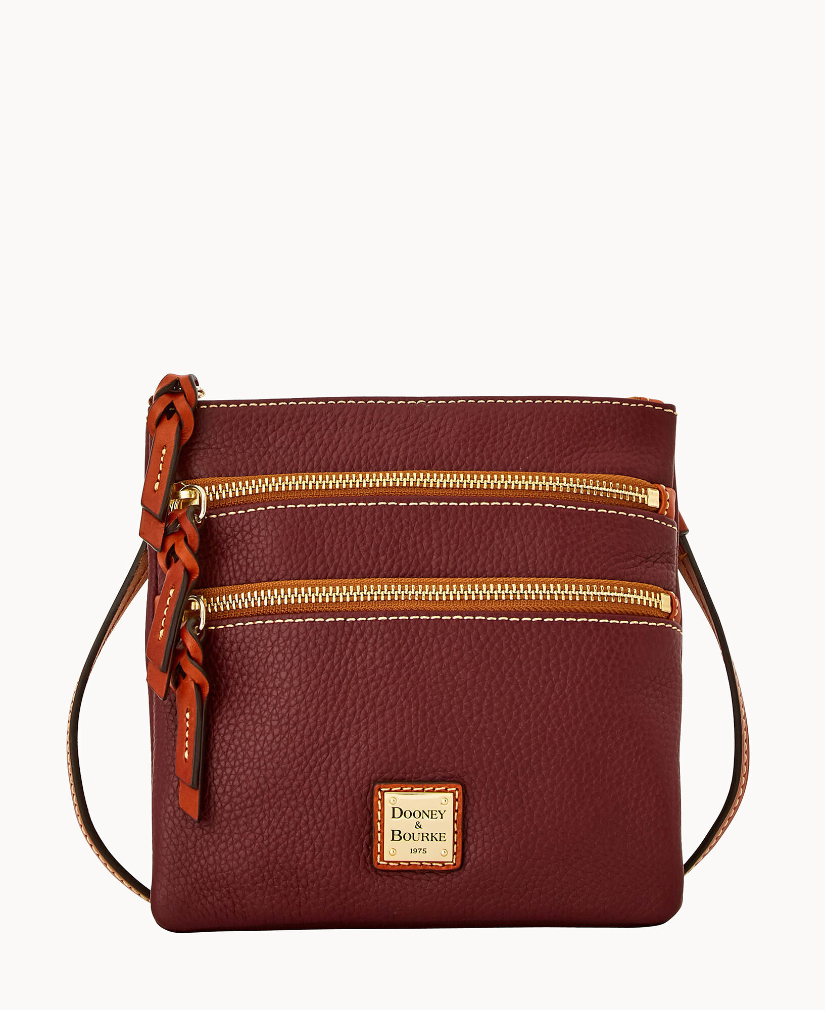 Dooney Bourke Pebble Grain North South Triple Zip