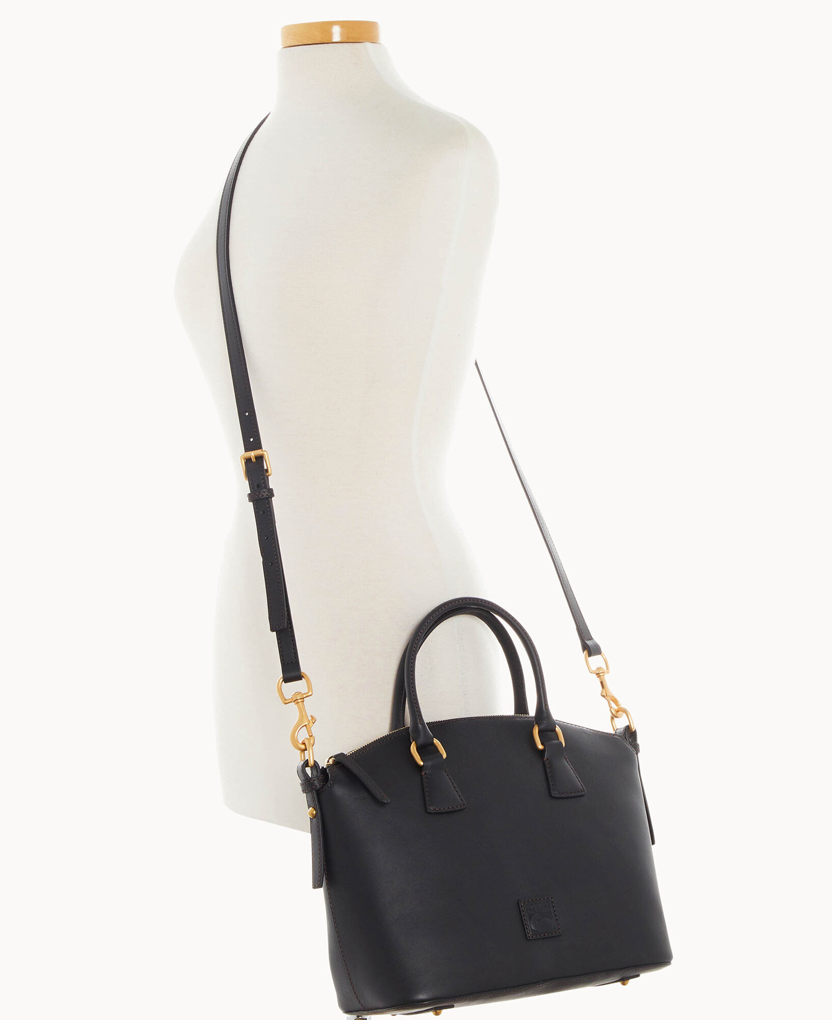 Dooney and bourke domed satchel black new arrivals