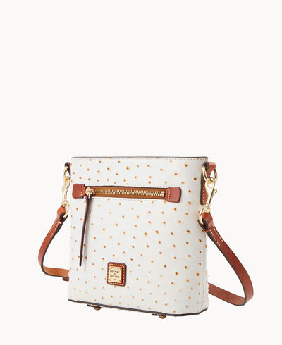 Ostrich Small Zip Crossbody
